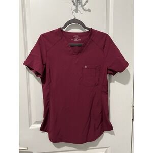 Cherokee Infinity Women's Scrub Top Size Small Cranberry Nurse Doctor Healthcare